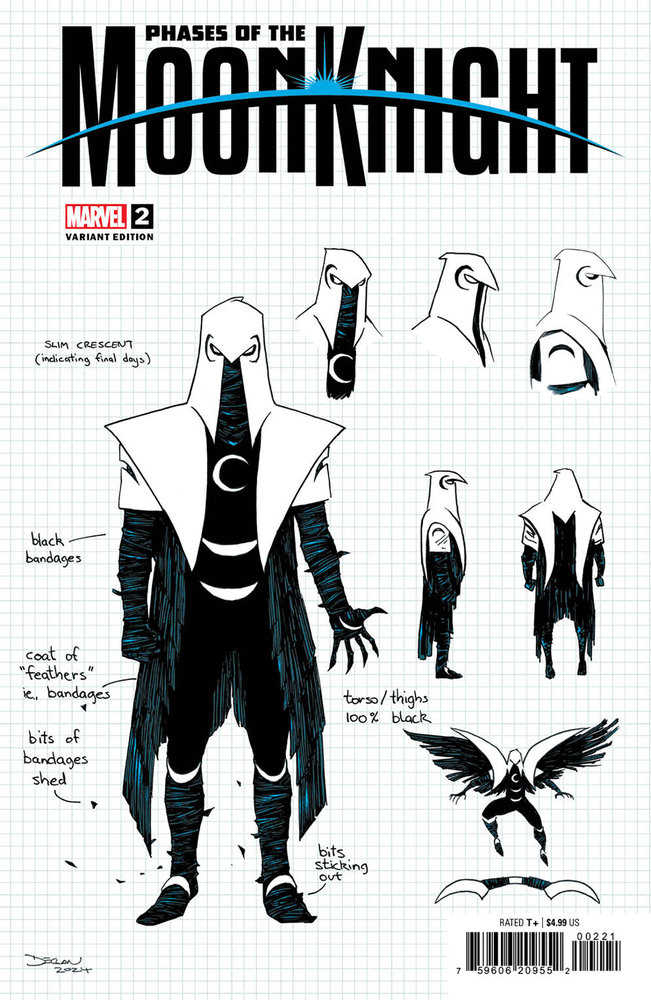 Phases Of The Moon Knight #2 Declan Shalvey Design Variant - The Fourth Place