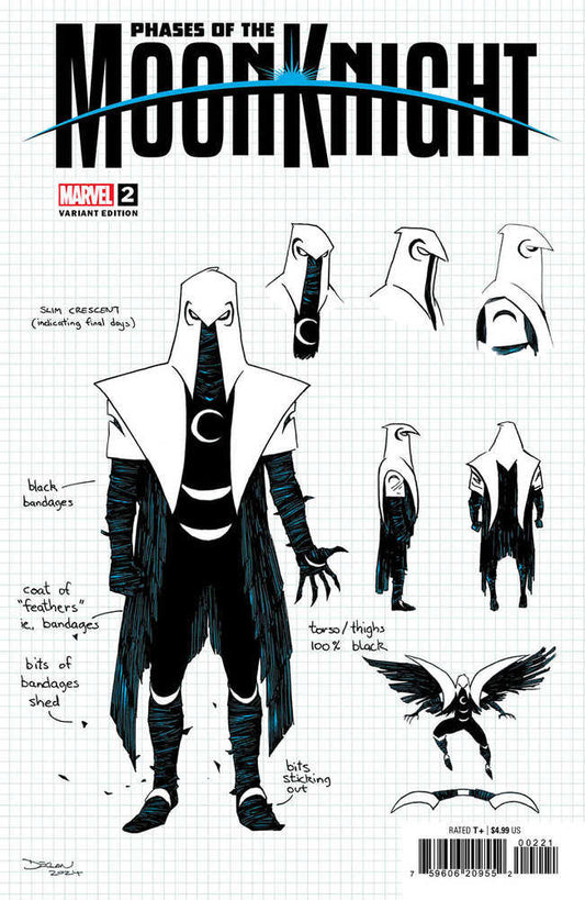 Phases Of The Moon Knight #2 Declan Shalvey Design Variant - The Fourth Place