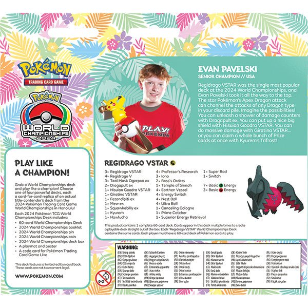 Pokemon TCG: 2024 World Championship Deck - Evan Pavelski (Regidrago VSTAR) - The Fourth Place
