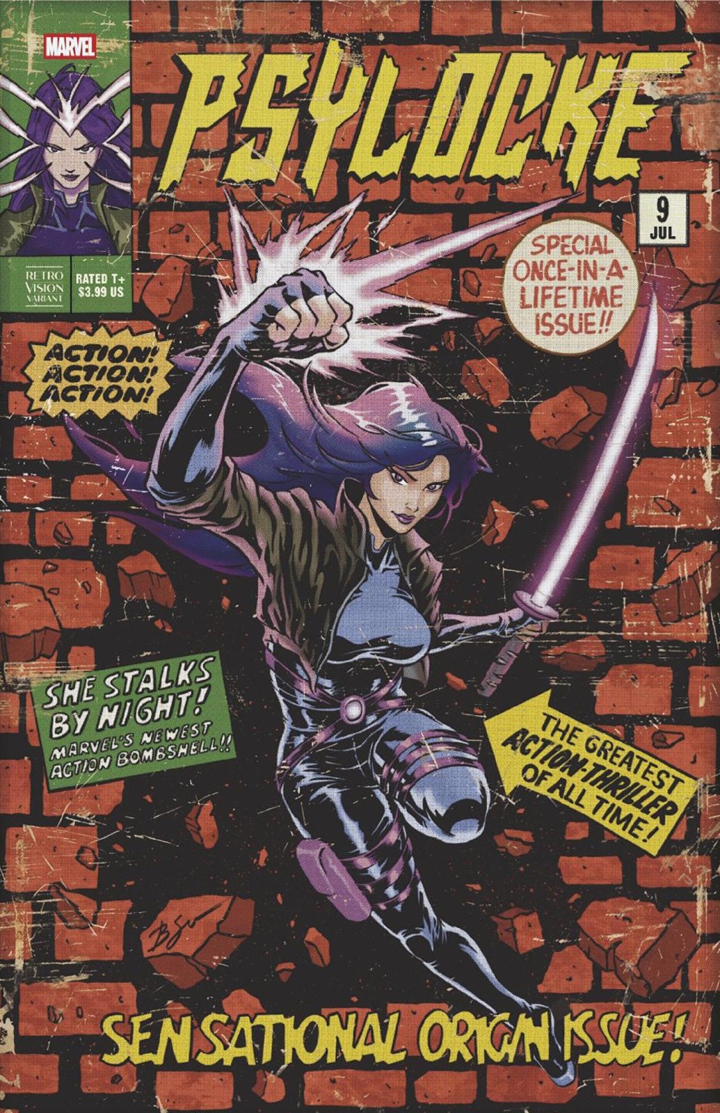 Psylocke 9 Benjamin Su Retrovision Variant - The Fourth Place