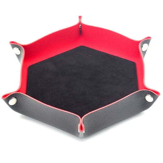 Red and Black - Hexagonal Dice Rolling Tray