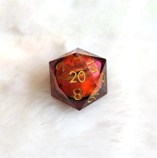 Red Moving Eye - Large Liquid Core D20