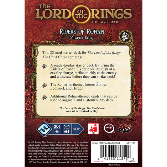 Lord Of The Rings Card Game Expansion: Riders Of Rohan Starter Deck