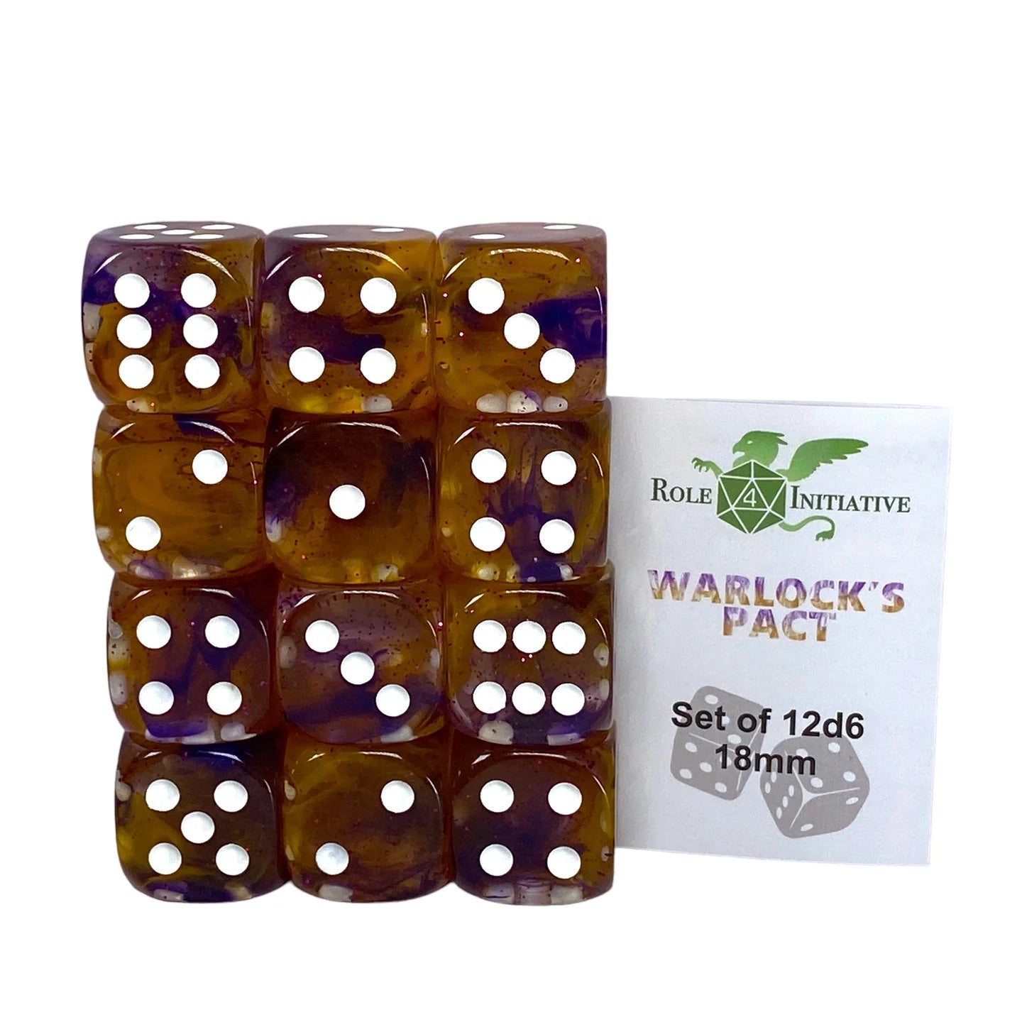 Set of 12d6 pip (18mm): Diffusion Warlock's Pact - The Fourth Place