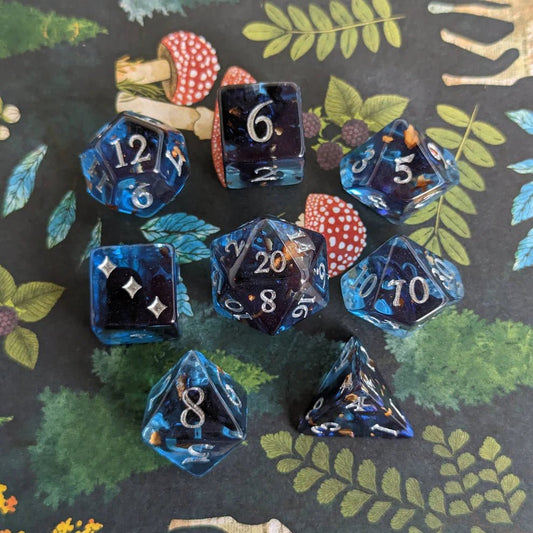 Shadowy Pools Dice - 8 Piece Set - The Fourth Place