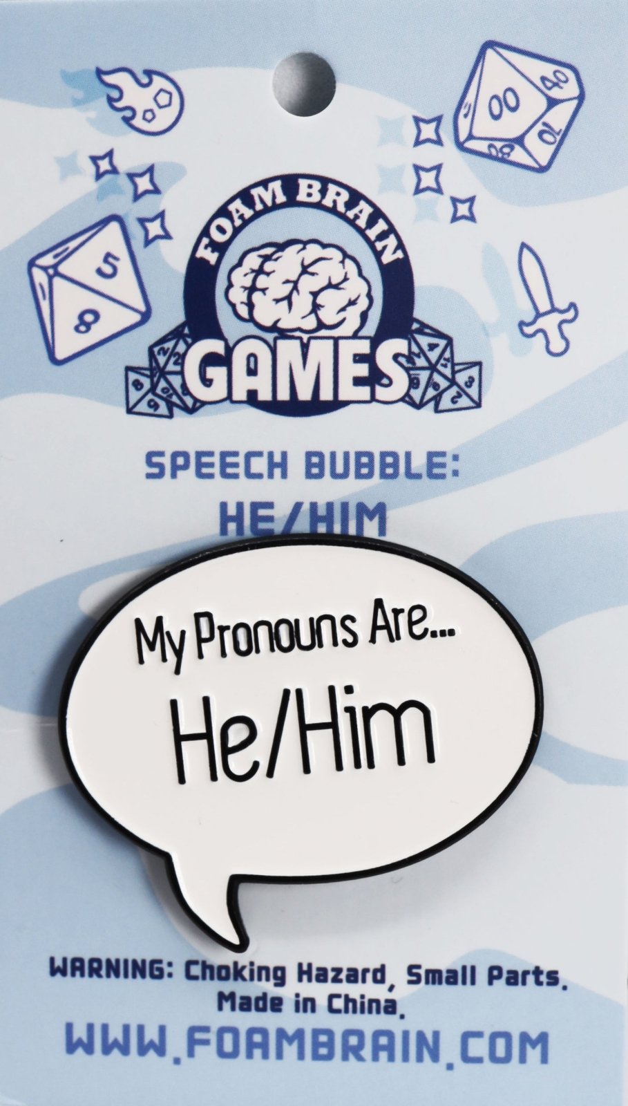 Speech Bubble Pin: My Pronouns Are... He/Him - The Fourth Place