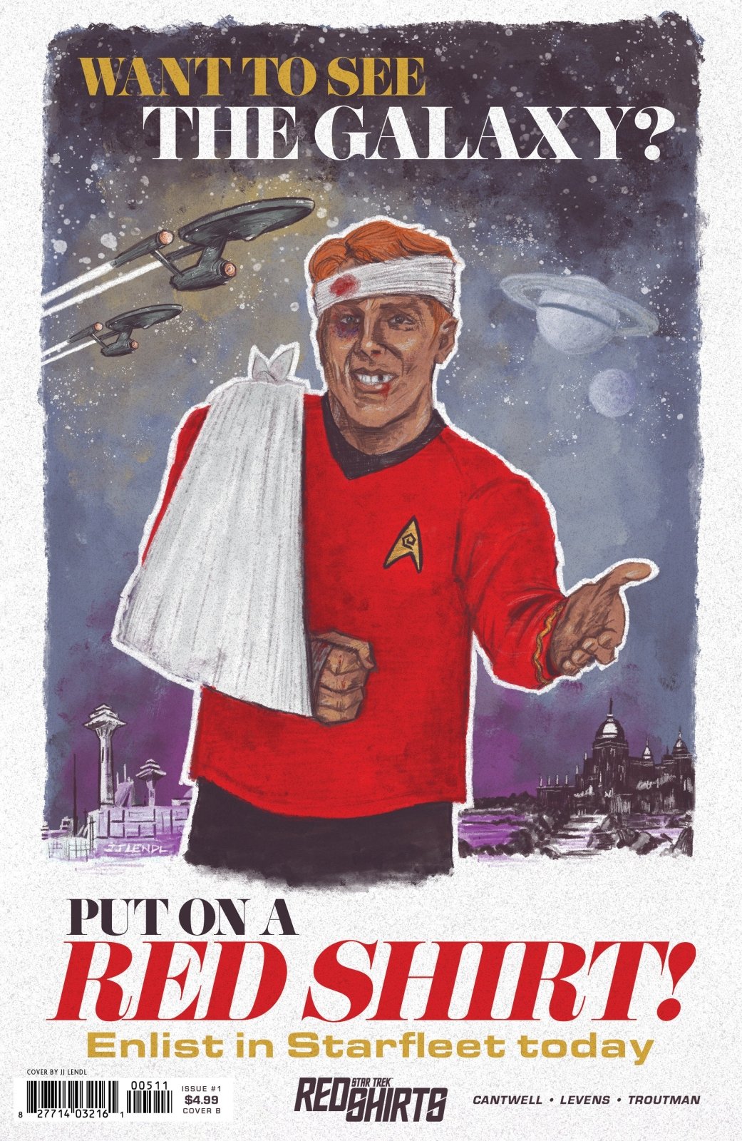 Star Trek: Red Shirts 1 Variant B (Lendl Federation Recruitment) - The Fourth Place