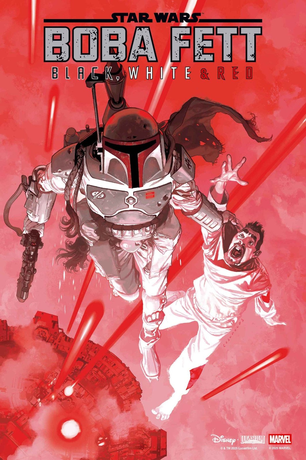 Star Wars: Boba Fett Black, White & Red 1 Josemaria Casanovas Variant - The Fourth Place