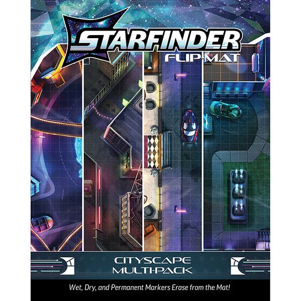 Starfinder RPG: Flip - Mat - Cityscape Multi - Pack - The Fourth Place