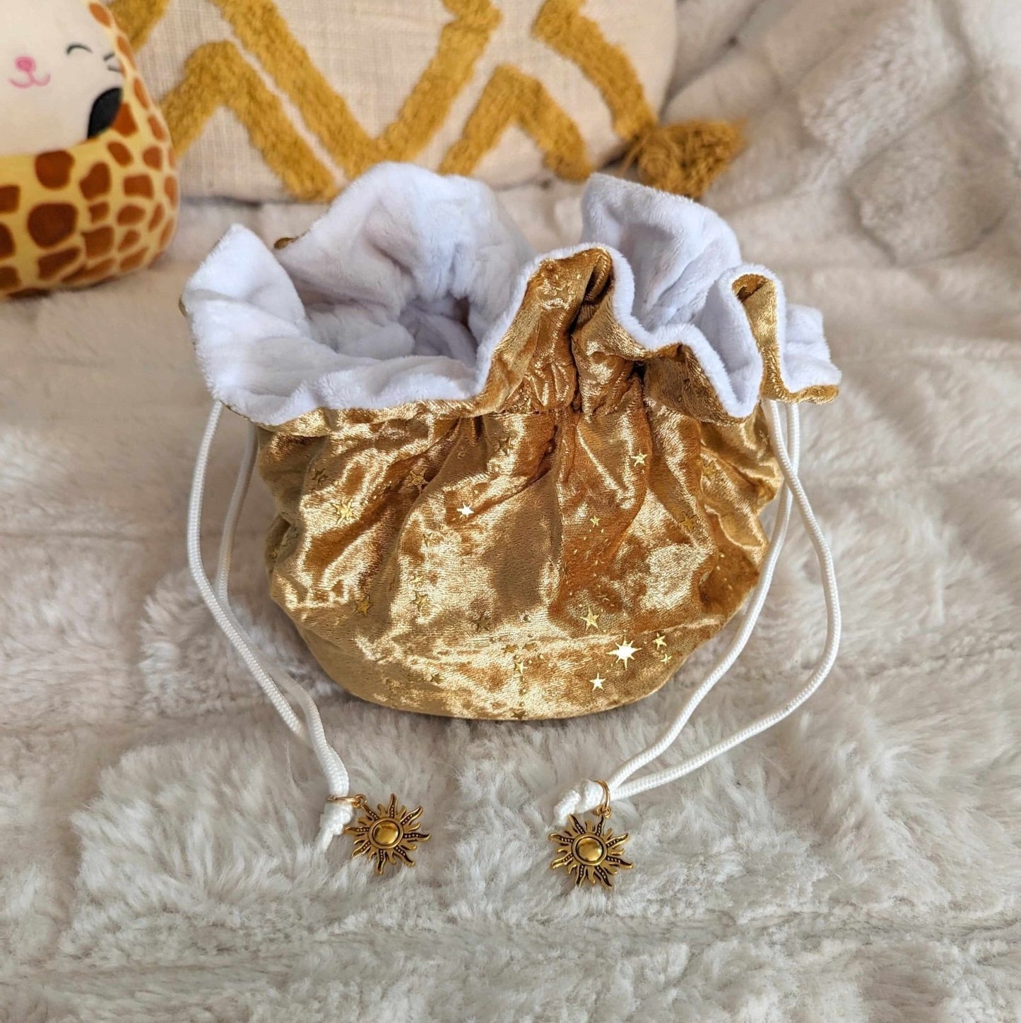 Starry Gold Dice Bag - The Fourth Place