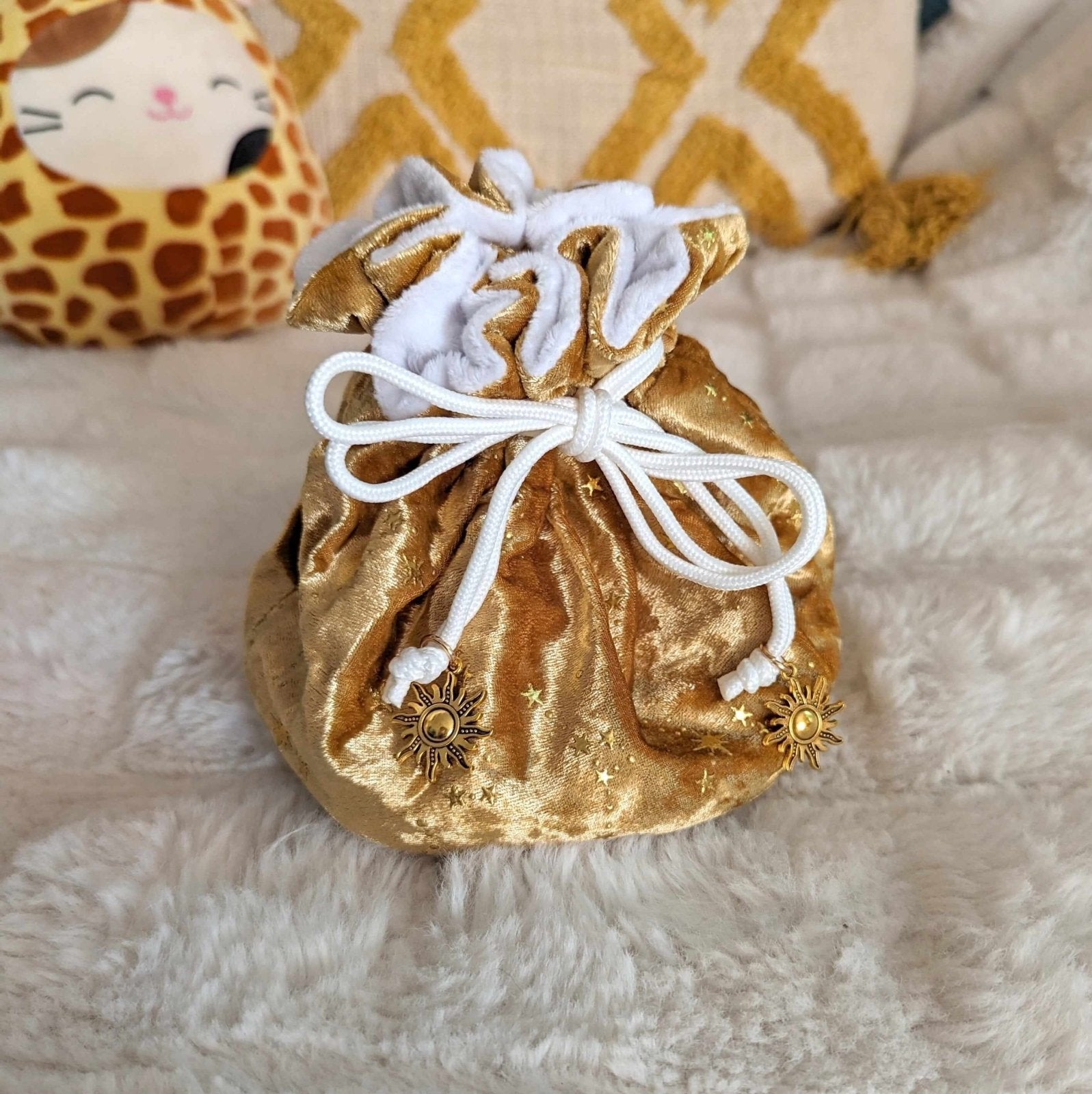 Starry Gold Dice Bag - The Fourth Place