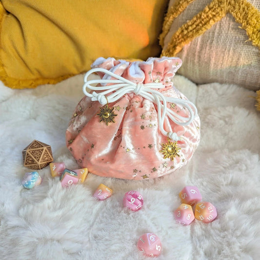 Starry Pink Dice Bag