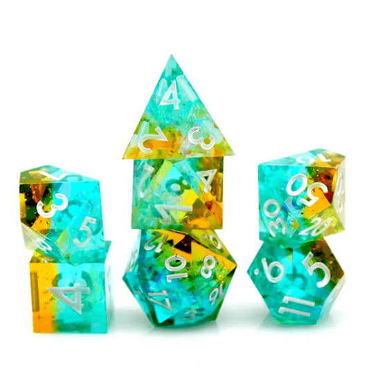 Sunlight – 7-Piece Sharp Edge Dice Set
