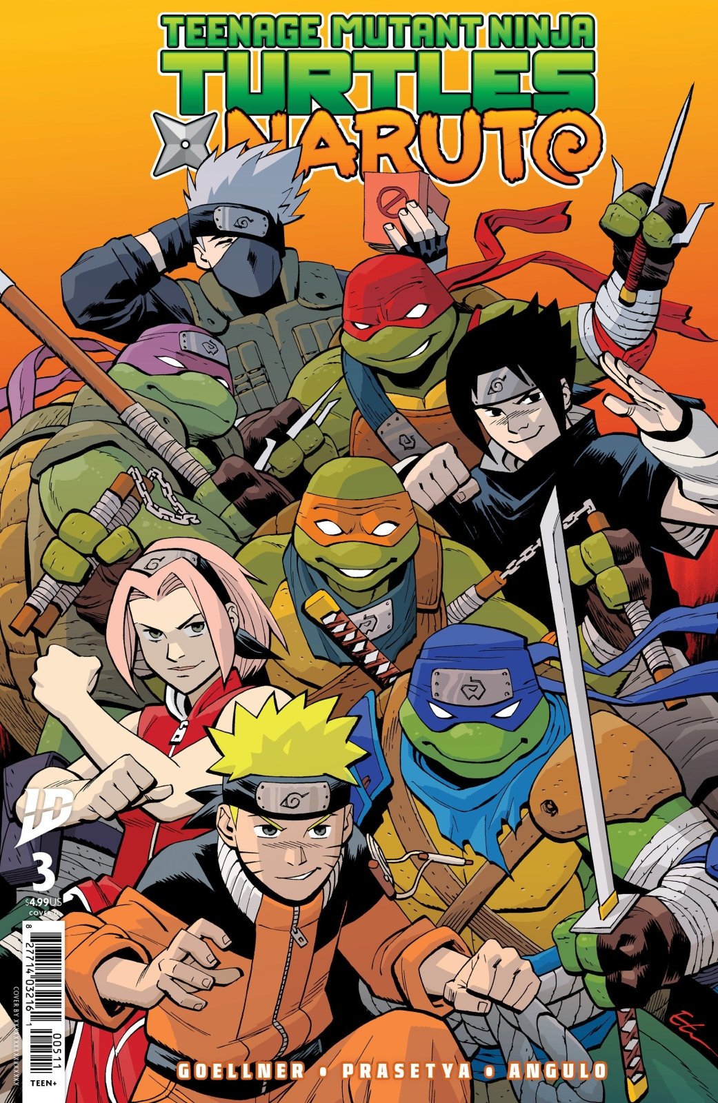 Teenage Mutant Ninja Turtles X Naruto 3 Variant D (Young) - The Fourth Place