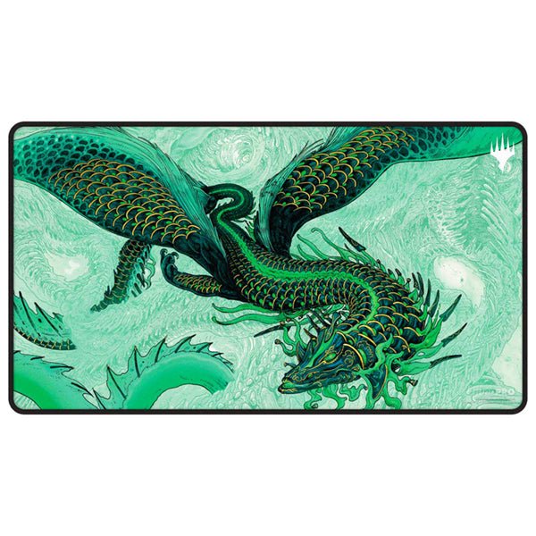 Teval, Arbiter of Virtue - Tarkir Dragonstorm Black Stitched Playmat - The Fourth Place