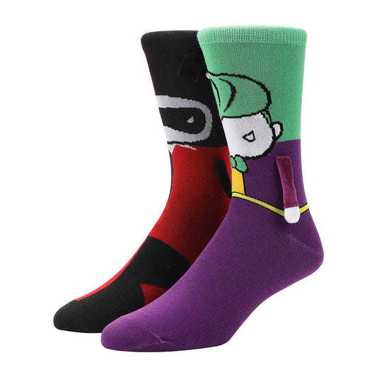 The Joker and Harley Quinn Magnetic Women's Crew Socks - The Fourth Place