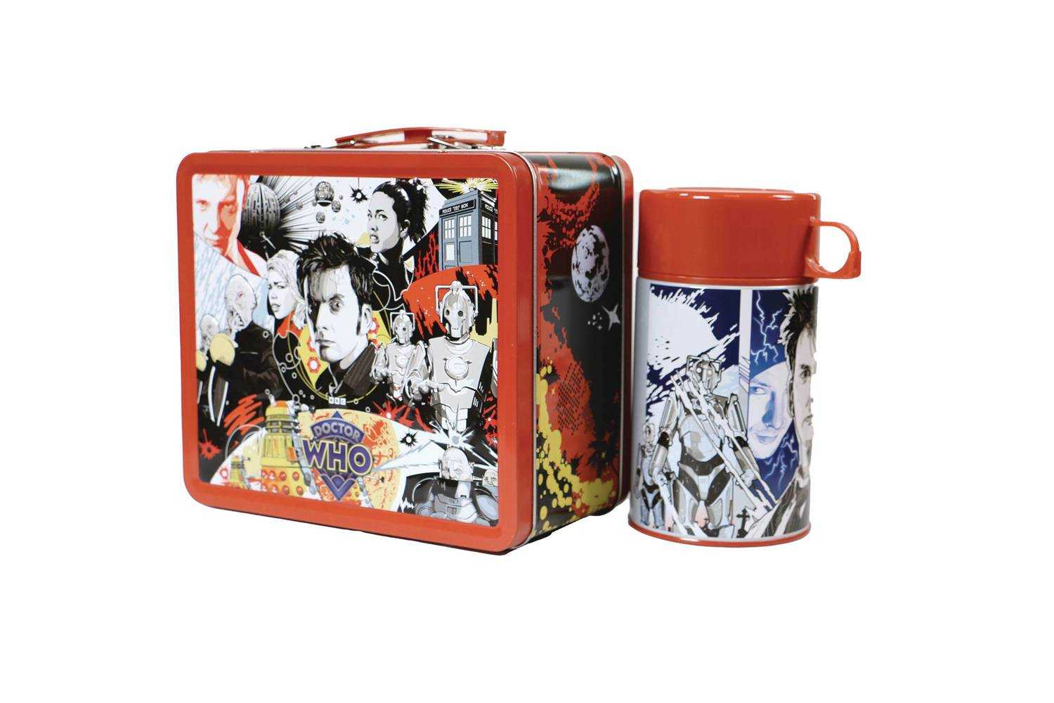 Tin Titans Dr Who 10th Doctor Previews Exclusive Lunch Box W/Beverage Contai - The Fourth Place