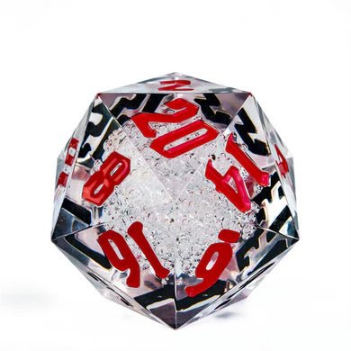 TITAN D20 - SHARP EDGE RED AND BLACK BUBBLES - The Fourth Place