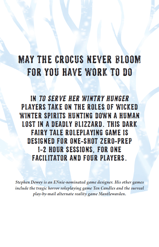 To Serve Her Wintry Hunger (Ashcan) - The Fourth Place