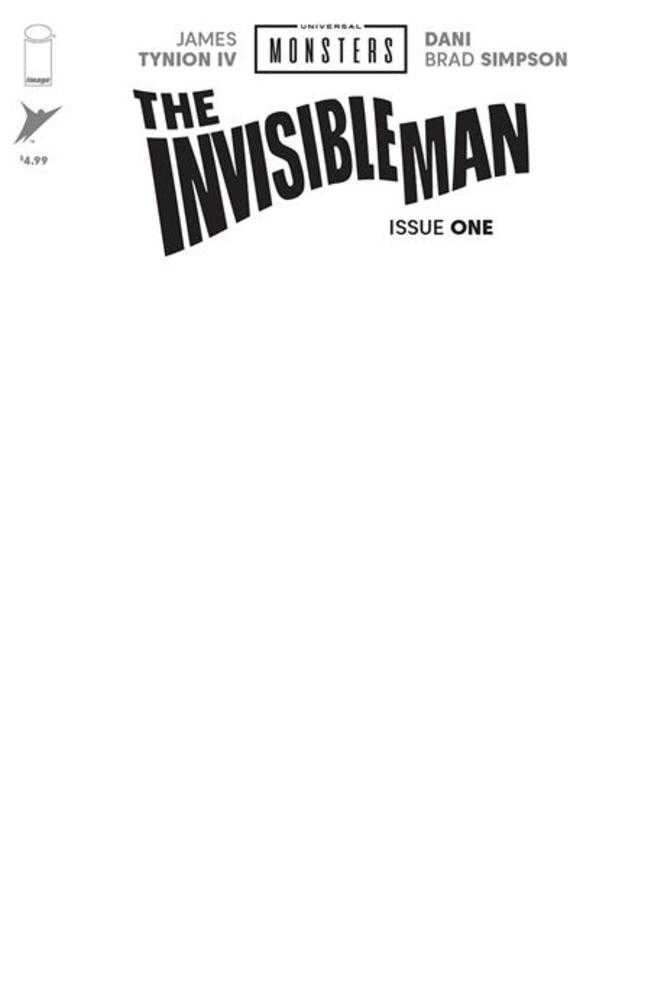 Universal Monsters The Invisible Man 1 (Of 4) Cover H Blank Sketch Variant - The Fourth Place