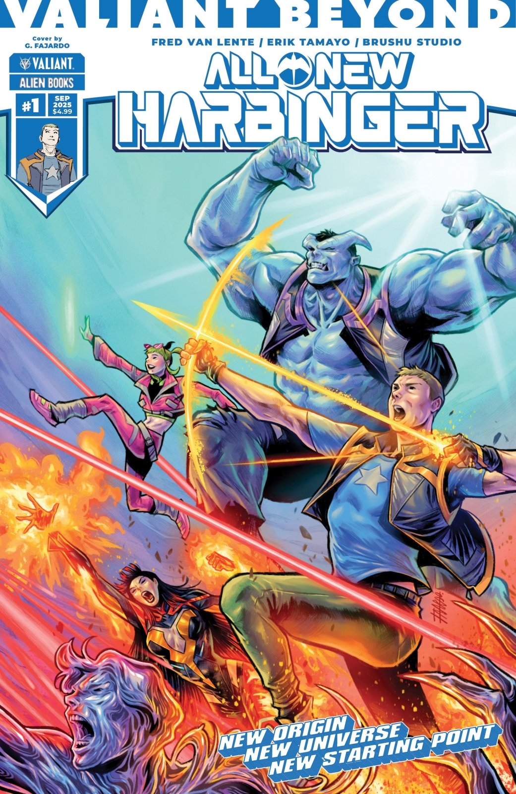Valiant Beyond: All New Harbinger 1 Variant B (Fajardo Wraparound Variant) - The Fourth Place