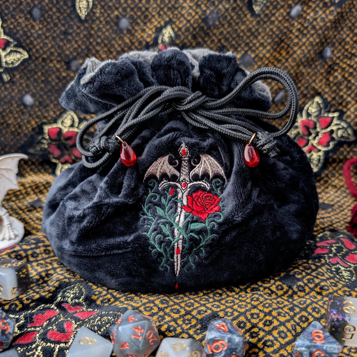 Vampire Plush Dice Bag