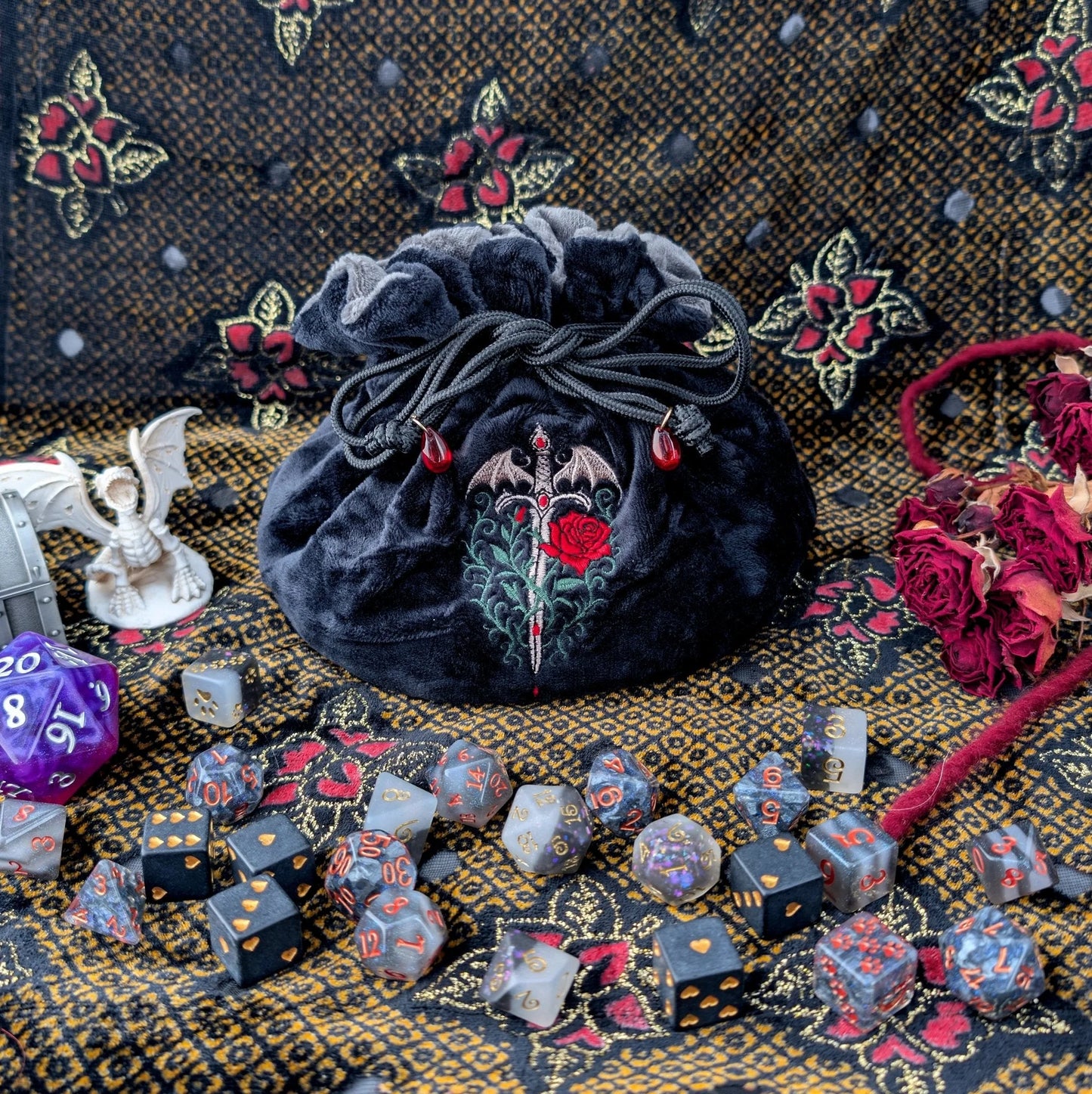 Vampire Plush Dice Bag
