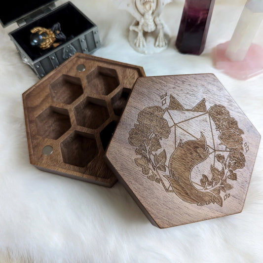 Walnut Wood Dice Box - The Fourth Place