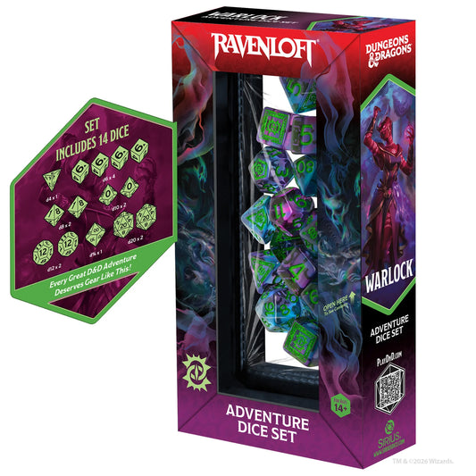 D&D Adventure Dice Set: Warlock (Purple/Green)