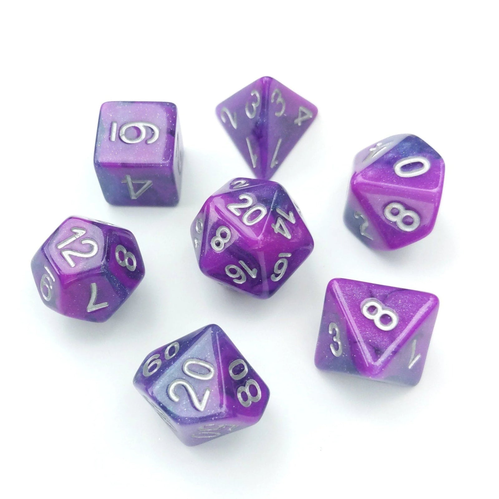 Warlock Flames Dice Set - 7 Piece - The Fourth Place