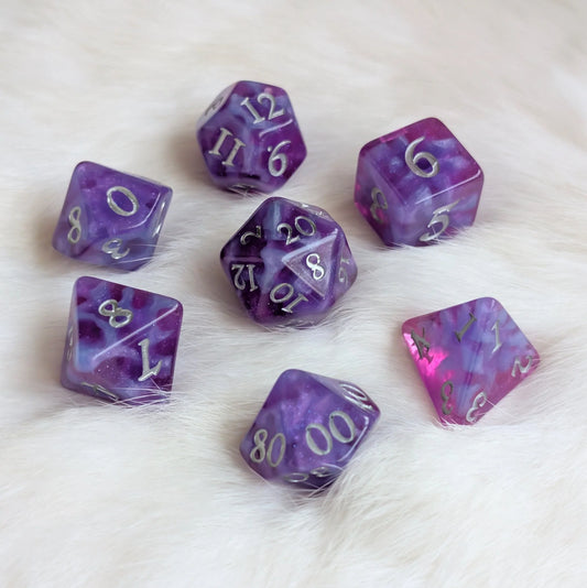 Witch Bolt - 8-Piece Dice Set With Large D20