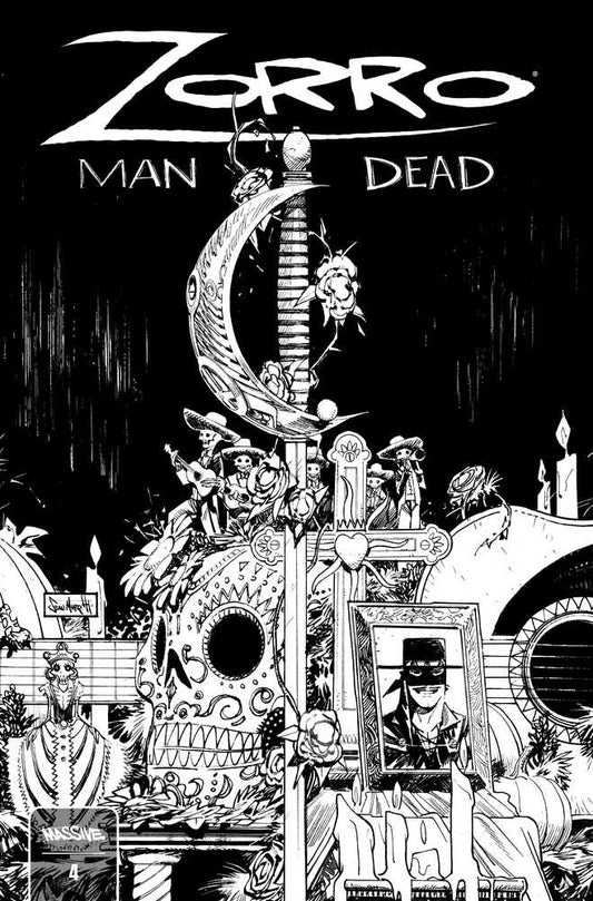 Zorro Man Of The Dead #4 (Of 4) Cover B Murphy Black & White (Mature) - The Fourth Place