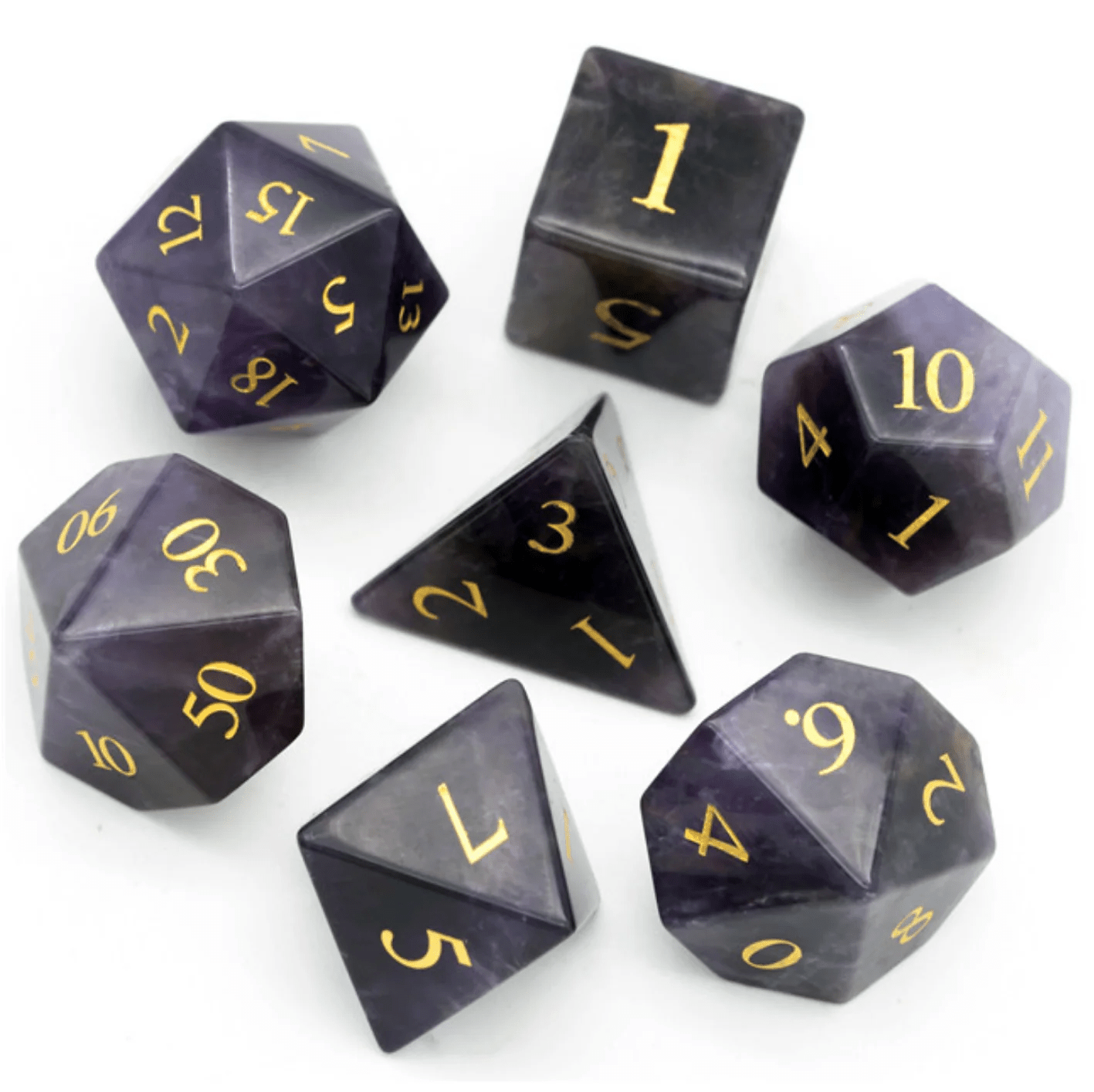 Amethyst stone 2025 dice set