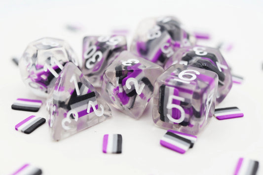 Asexual Flag RPG Dice Set - The Fourth Place