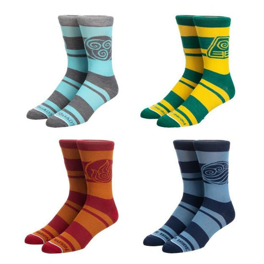 Avatar The Last Airbender 4 Pair Crew Socks - The Fourth Place