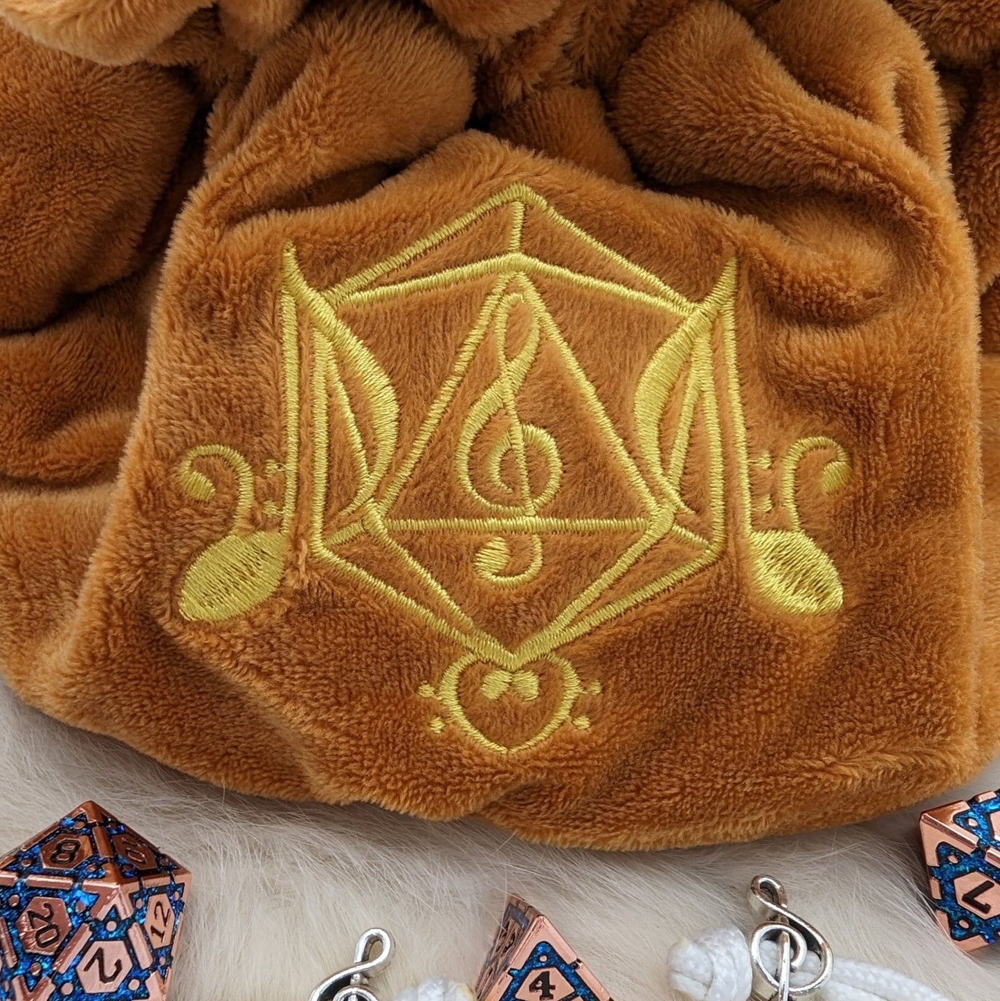 Bard multi-pocket large dice bag (tan/gold) - The Fourth Place