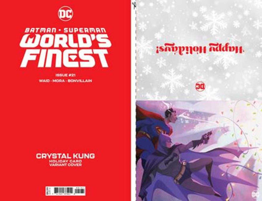 Batman Superman Worlds Finest #21 Cover C Crystal Kung DC Holiday Card Special Edition Variant - The Fourth Place