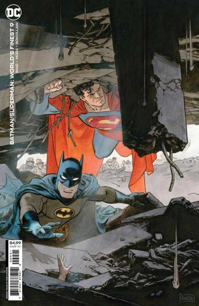 Batman Superman Worlds Finest #9 Cover B Paolo Rivera Card Stock Variant - The Fourth Place