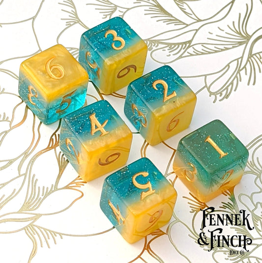 Beach Party - 6D6 Dice Set - The Fourth Place