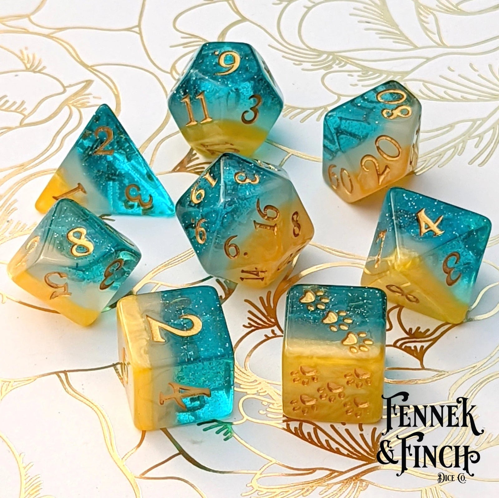 Beach Party - 8 Piece Dice Set - The Fourth Place