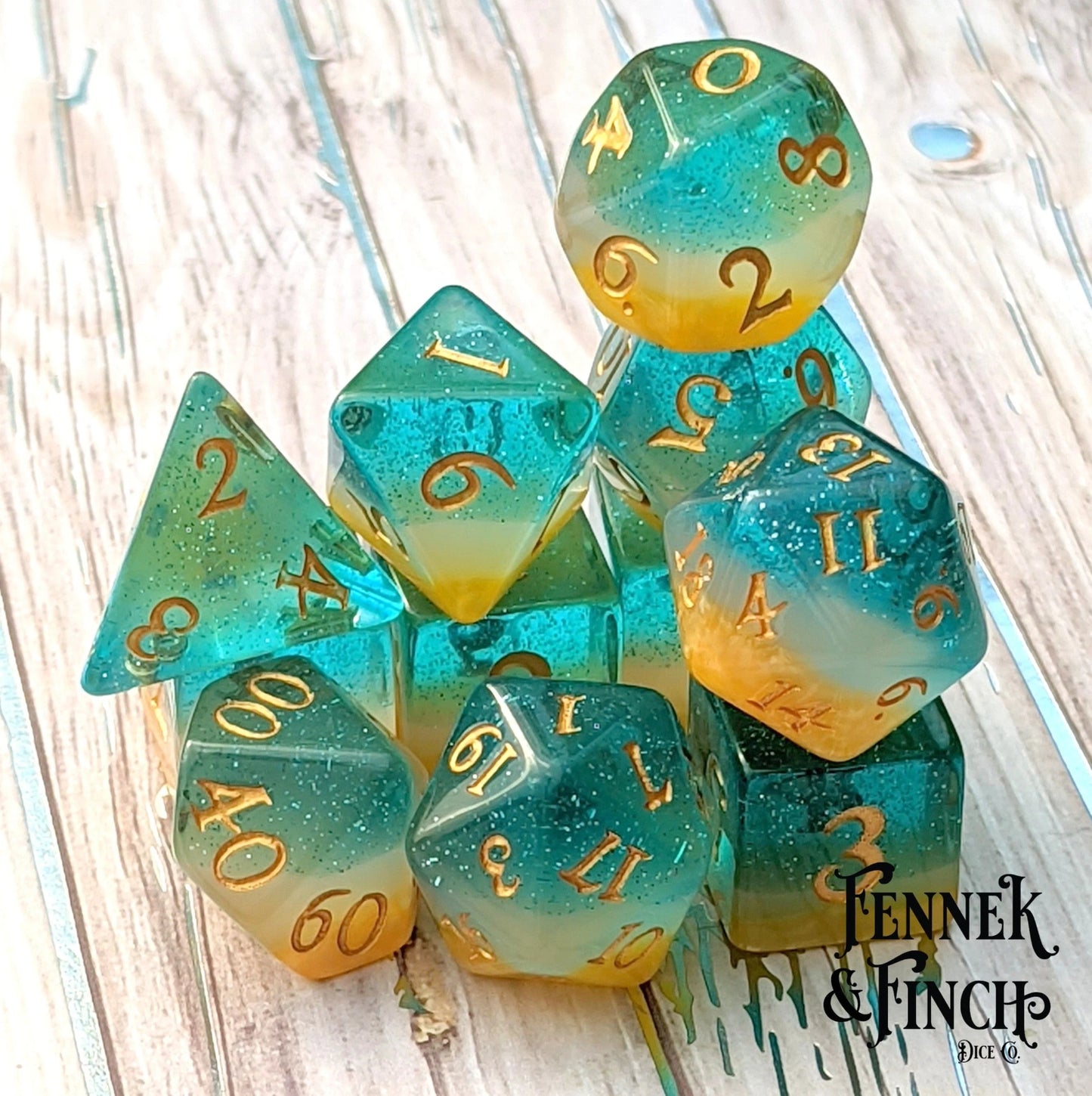 Beach Party - 8 Piece Dice Set - The Fourth Place