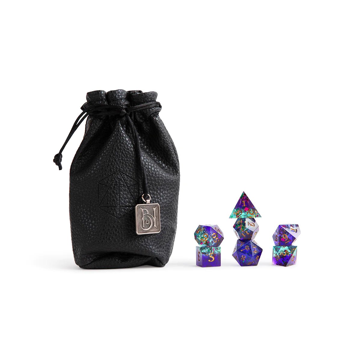 Bells Hells Dice Set: Ashton Greymoore (Black/Purple/Turquoise) - The Fourth Place