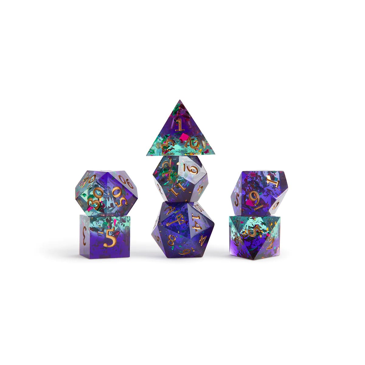 Bells Hells Dice Set: Ashton Greymoore (Black/Purple/Turquoise) - The Fourth Place