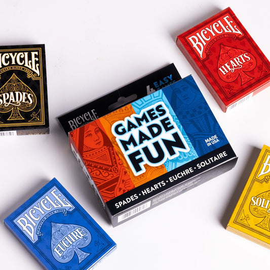 Bicycle 4-Game Pack: Spades, Hearts, Euchre, Solitaire - The Fourth Place