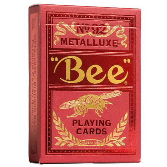 Bicycle Playing Cards: "Bee" Metalluxe Red - The Fourth Place