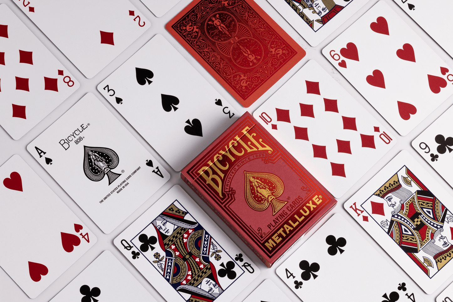Bicycle Playing Cards: "Bee" Metalluxe Red - The Fourth Place