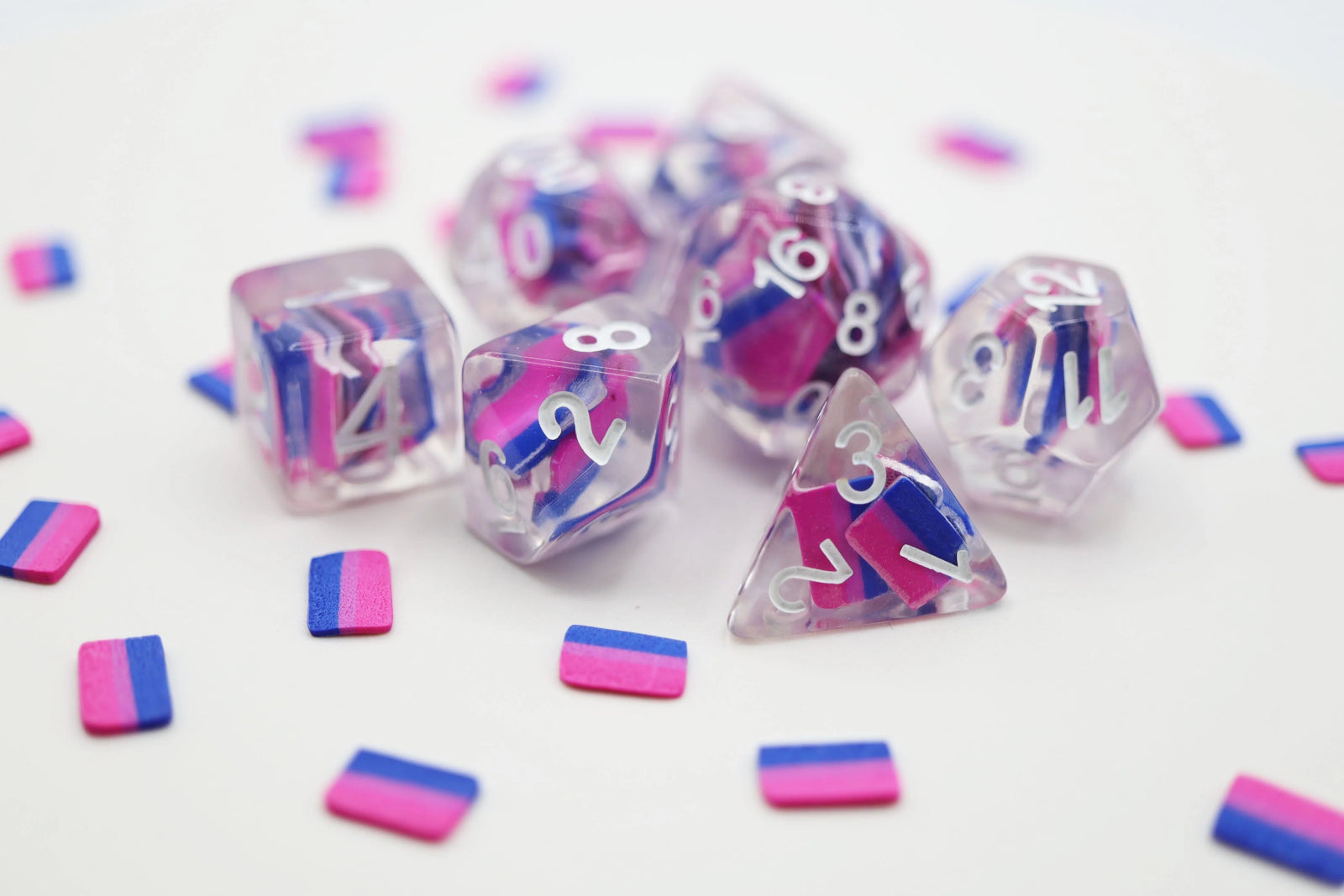 Bisexual Flag RPG Dice Set - The Fourth Place