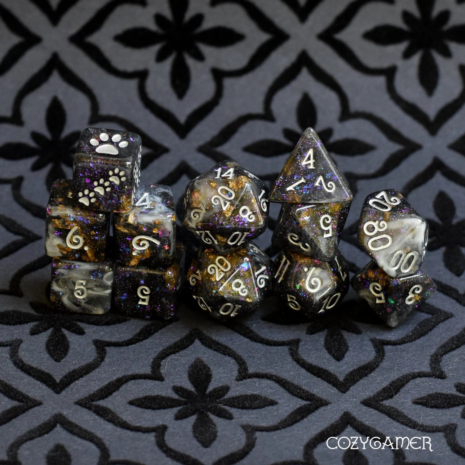 Black Fog - 8 Dice Set - The Fourth Place