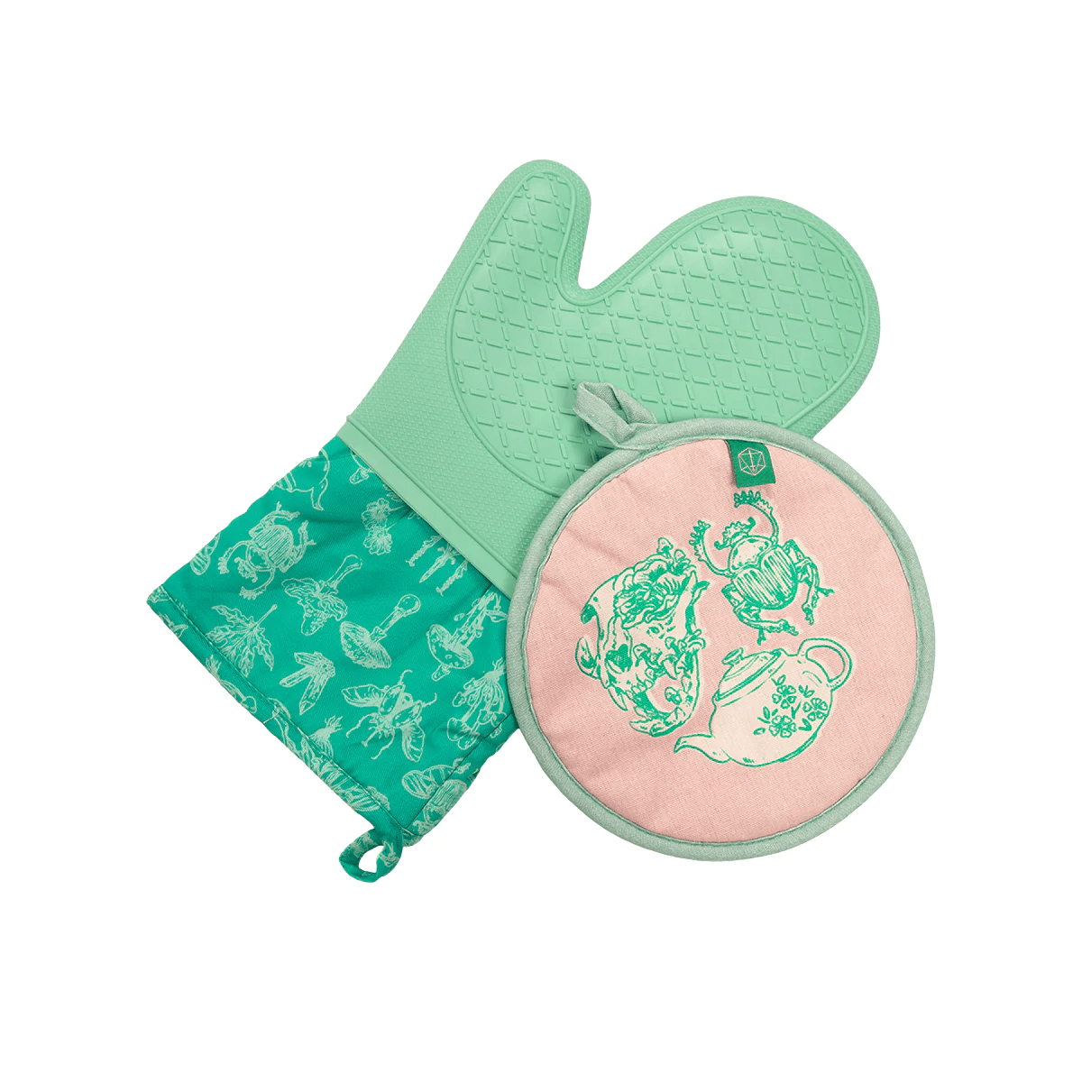 Caduceus Clay Kitchen Line: Oven Mitt & Potholder Set - The Fourth Place