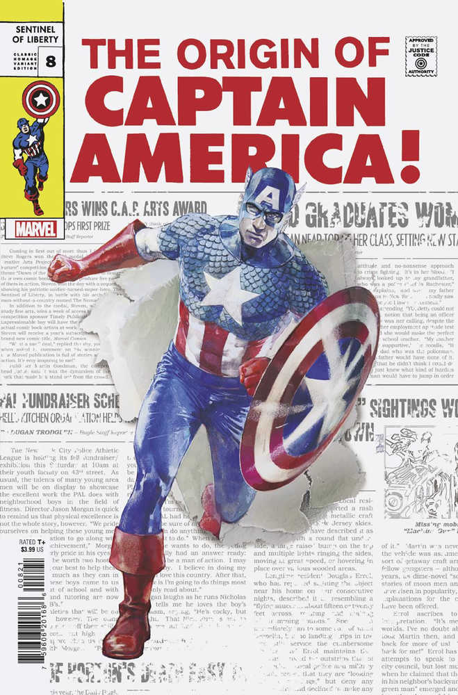 Captain America Sentinel Of Liberty #8 Classic Homage Variant - The Fourth Place